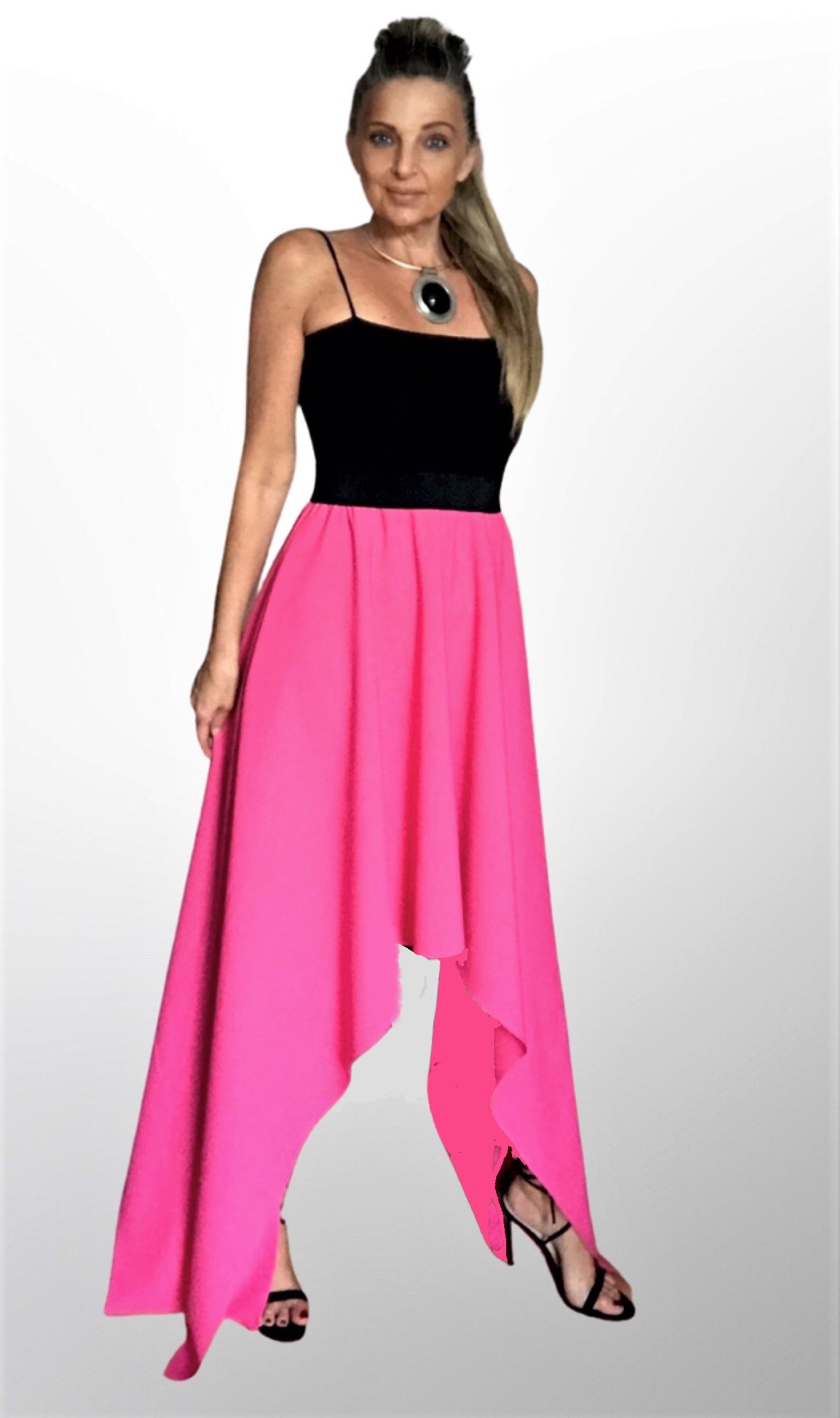 Dlouhé asymetrické šaty BOROS DR-L-AS01